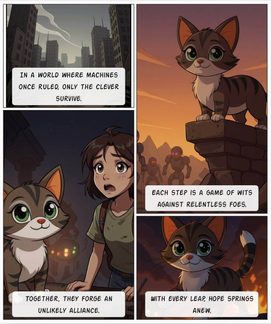 Upload reference images to personalize your comic story